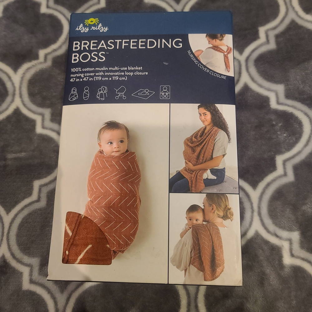 Itzy Ritzy Multi-Use Blanket in Brown and White